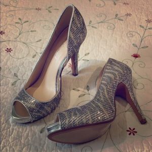 Gorgeous muted silver and gold pumps